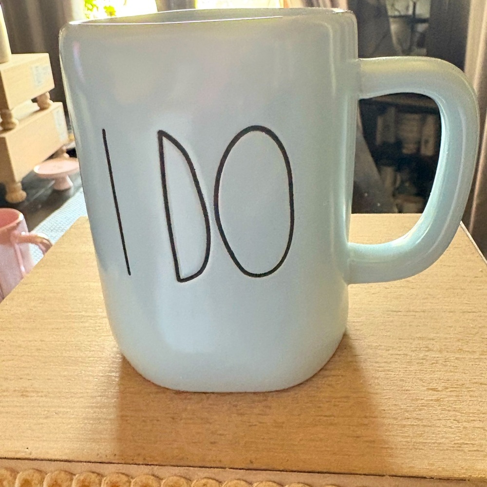 Rae Dunn Blue Ceramic Mug I DO - Picture 1 of 2